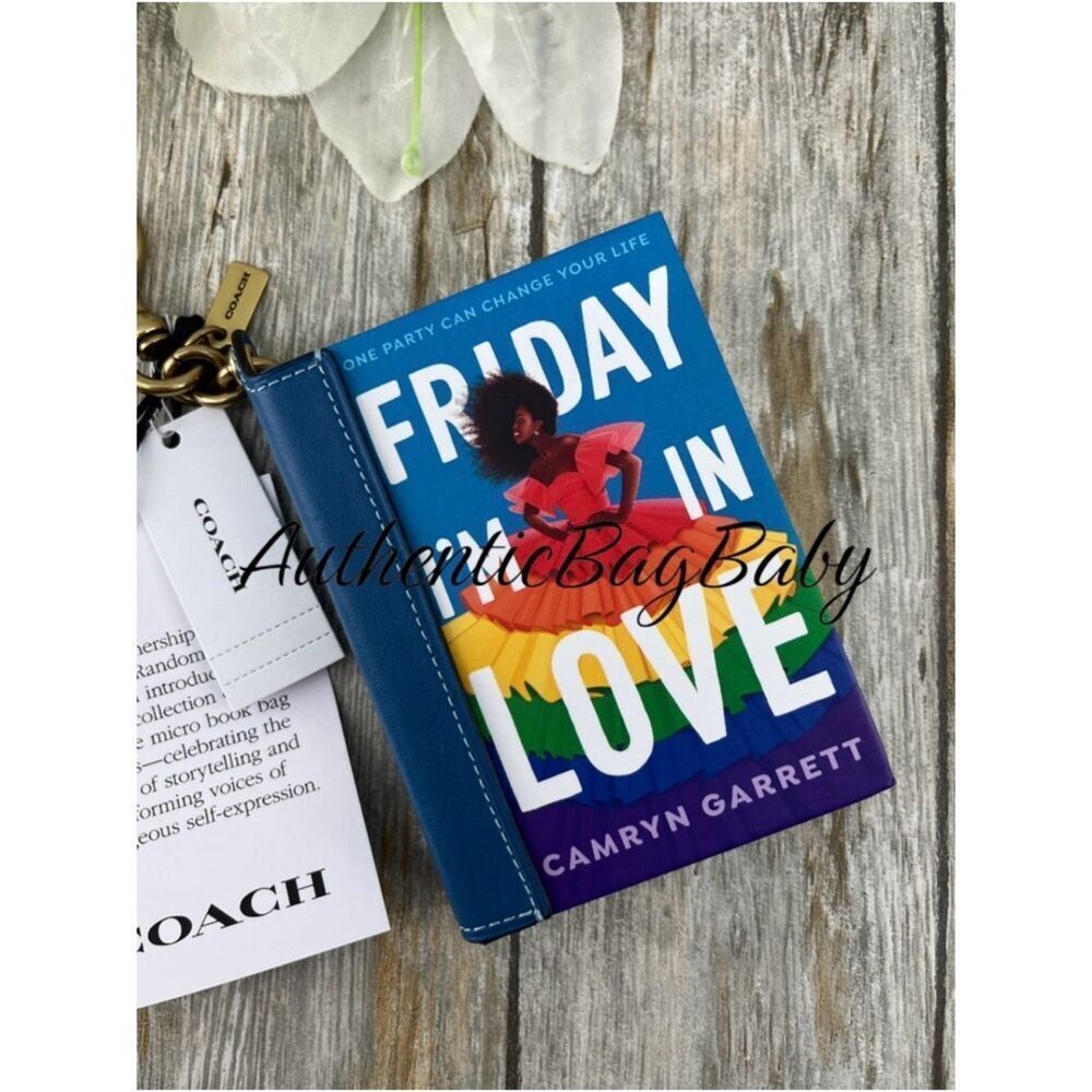 Coach 'Friday I'm In Love' Book Charm Keychain Purse Bag
